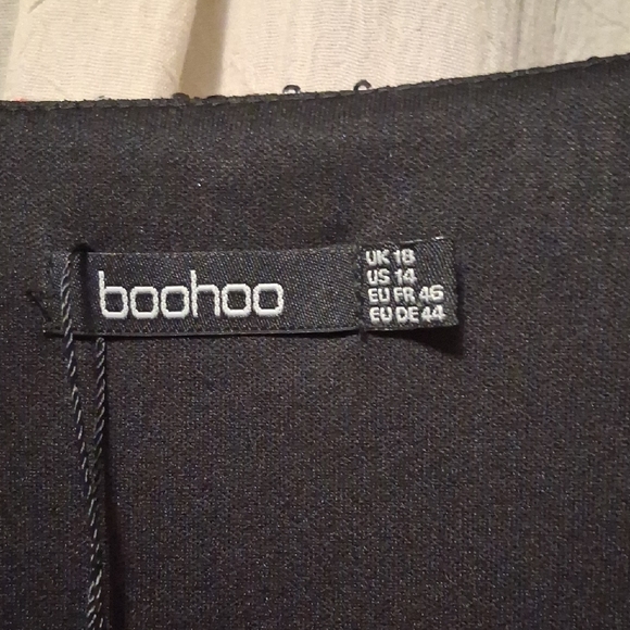 Boohoo Pink Leopard Twist Front Long Sleeve Dress Midi Dress - Picture 5 of 7